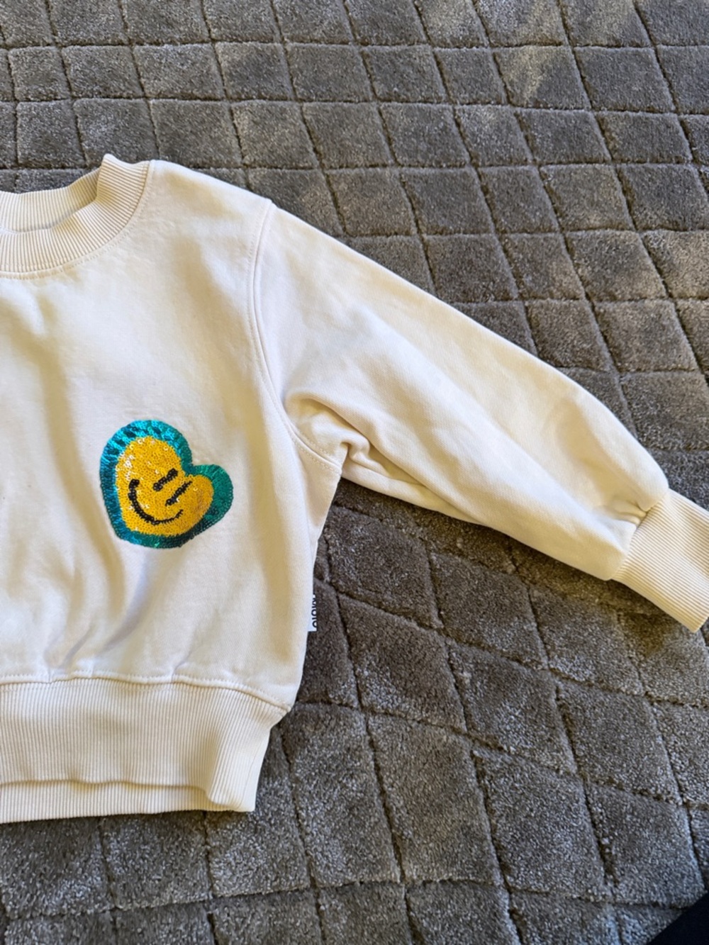 Molo Cream Ribbed-Neck Sweatshirt - Picture 5 of 7